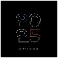 Modern 2025 Typography Design Vibrant and Bold Graphics for Cards Posters and Calendars vector