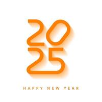 Modern 2025 Typography Design Vibrant and Bold Graphics for Cards Posters and Calendars vector