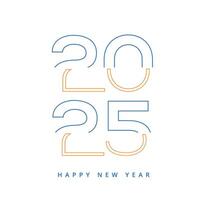 Modern 2025 Typography Design Vibrant and Bold Graphics for Cards Posters and Calendars vector