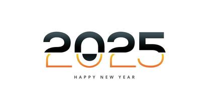 Modern 2025 Typography Design Vibrant and Bold Graphics for Cards Posters and Calendars vector