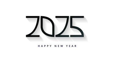 Modern 2025 Typography Design Vibrant and Bold Graphics for Cards Posters and Calendars vector
