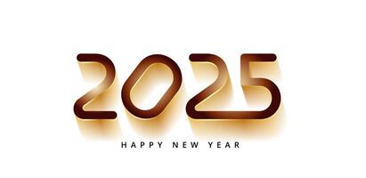 Modern 2025 Typography Design Vibrant and Bold Graphics for Cards Posters and Calendars vector