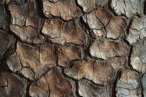 A rough and natural bark texture background with intricate patterns photo
