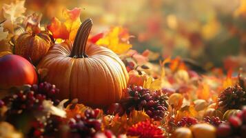 Close-up view of beautiful thanksgiving concept photo