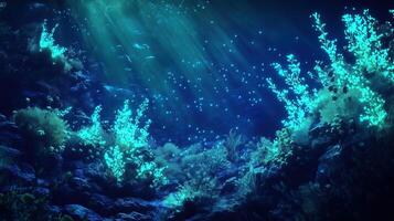 Underwater Algae and coral. photo
