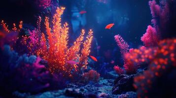 Underwater Algae and coral. photo