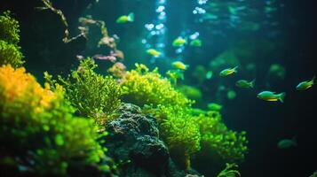 Underwater Algae and coral. photo
