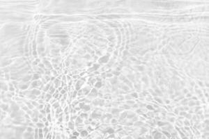 Bluewater waves on the surface ripples blurred. Defocus blurred transparent blue colored clear calm water surface texture with splash and bubbles. Water waves with shining pattern texture background. photo