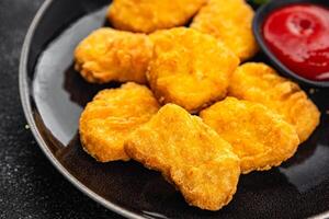 cheese in batter nuggets deep fried fresh meal food snack on the table copy space food background photo
