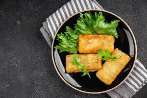 fish sticks fish in batter fresh meal food snack on the table copy space food background rustic top view Pescetarian diet photo