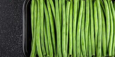 green beans fresh vegetable string bean fresh meal food snack on the table copy space food background rustic top view photo
