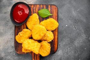 chicken nuggets deep fried meat meal food snack on the table copy space food background rustic top photo