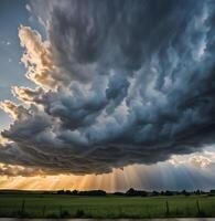 Dramatic sky view photo