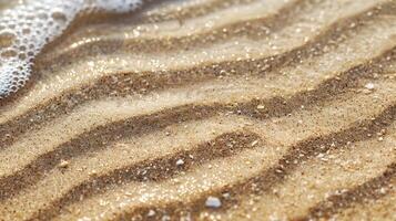 Texture of beach sand after low tide. Generated by artificial intelligence photo