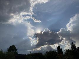 Storm clouds before lightning and rain photo