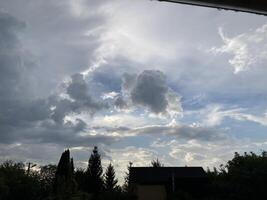 Storm clouds before lightning and rain photo