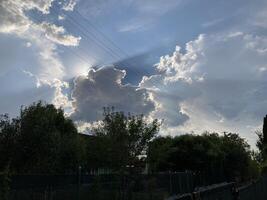 Storm clouds before lightning and rain photo