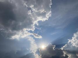 Storm clouds before lightning and rain photo