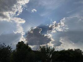Storm clouds before lightning and rain photo