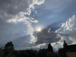 Storm clouds before lightning and rain photo