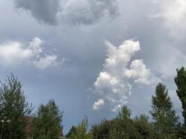 Storm clouds before lightning and rain photo