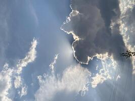 Storm clouds before lightning and rain photo