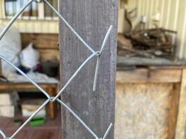 Installation of mosquito netting photo