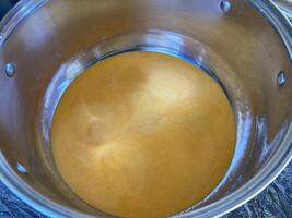 Production of sea buckthorn juice from berries photo