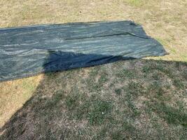 Installation of mosquito netting photo