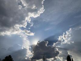 Storm clouds before lightning and rain photo