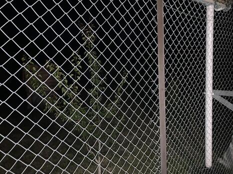 Installation of mosquito netting photo