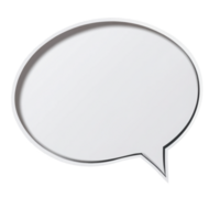 Blank speech bubble for design or communication concepts in a creative setting png