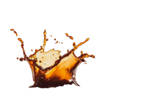 Splash of liquid hitting a surface with dynamic droplets in a bright setting png