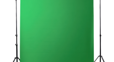 Green backdrop setup for studio photography, cut out - stock . png