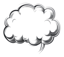 Empty speech bubble illustration depicting a placeholder for dialogue or thoughts, suitable for creative projects, cut out - stock . png