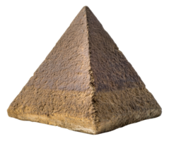 Ancient pyramid structure made of compacted earth, cut out - stock . png