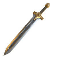 espada con dorado encargarse de ai-generativo png