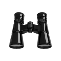 Black Binoculars on a Transparent Background AI-Generative png