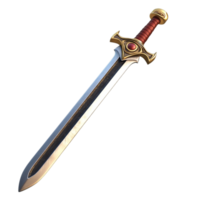 espada con rojo joya ai-generativo png