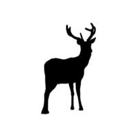 Silhouette of the Deer. Flat style, can use for Logo Gram, Emblem, Animal Illustration, Pictogram, or for Graphic Design Element vector