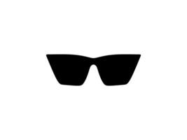 Sun Eye Glasses Silhouette, Front View, Flat Style, can use for Pictogram, Logo Gram, Apps, Art Illustration, Template for Avatar Profile Image, Website, or Graphic Design Element vector