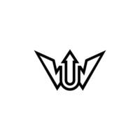 UW, WU, W AND U Abstract initial monogram letter alphabet logo design vector
