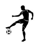 A Football Player Practicing With a Ball vector