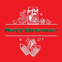 Christmas background with snowflakes, mulled wine mug, orange and spices. Christmas greeting card, template for the poster, flyer, invitation. Xmas spices background. vector