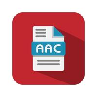 Aac file type format audio icons. extension files symbol icon. vector