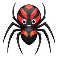 False Widow Spider runs kawaii vector