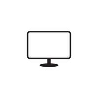 lcd tv monitor, icon vector