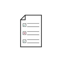 check box list sheet, icon vector