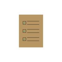 check box list sheet, icon vector