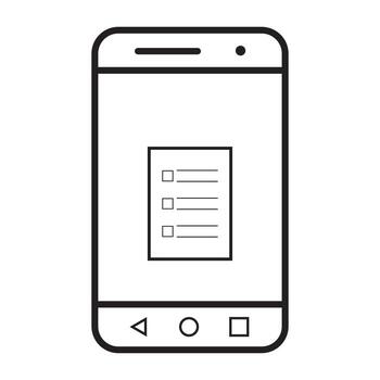 digital form in phone, digital from icon vector